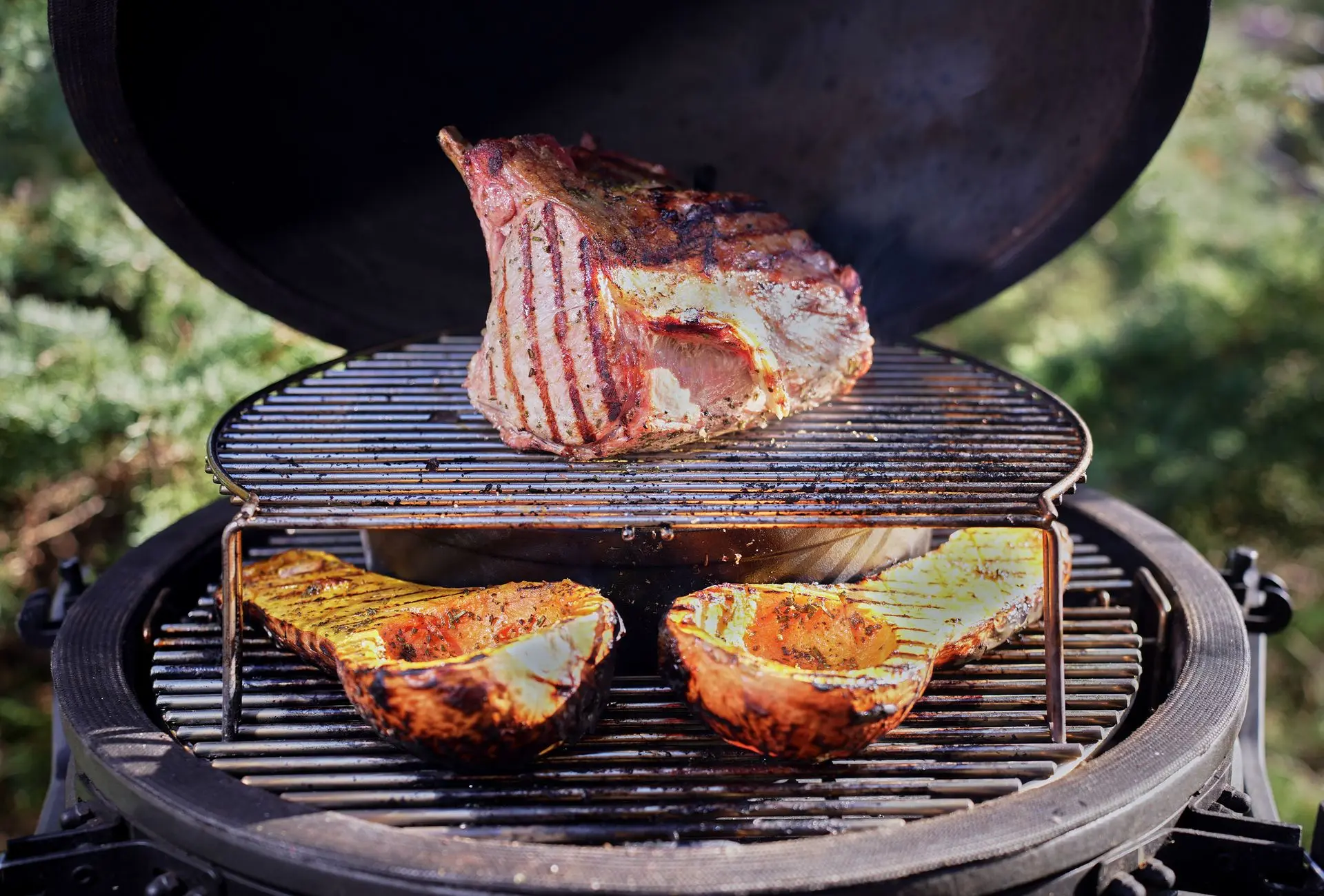 carré de veau au kamado