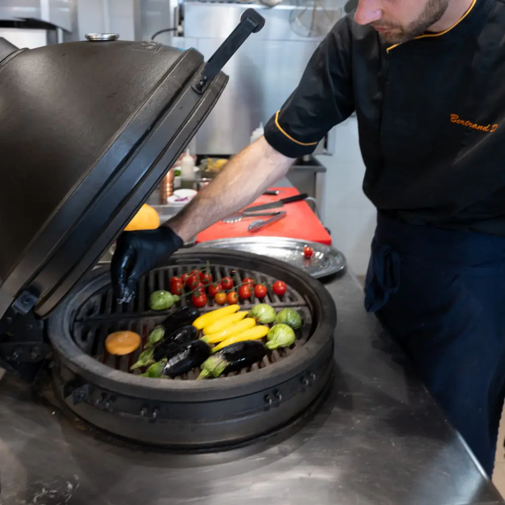 demi grille cuisson fonte