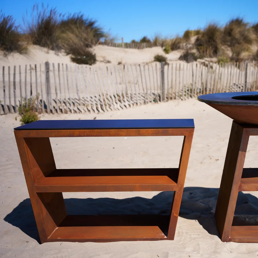 comptoir desserter corten brasero