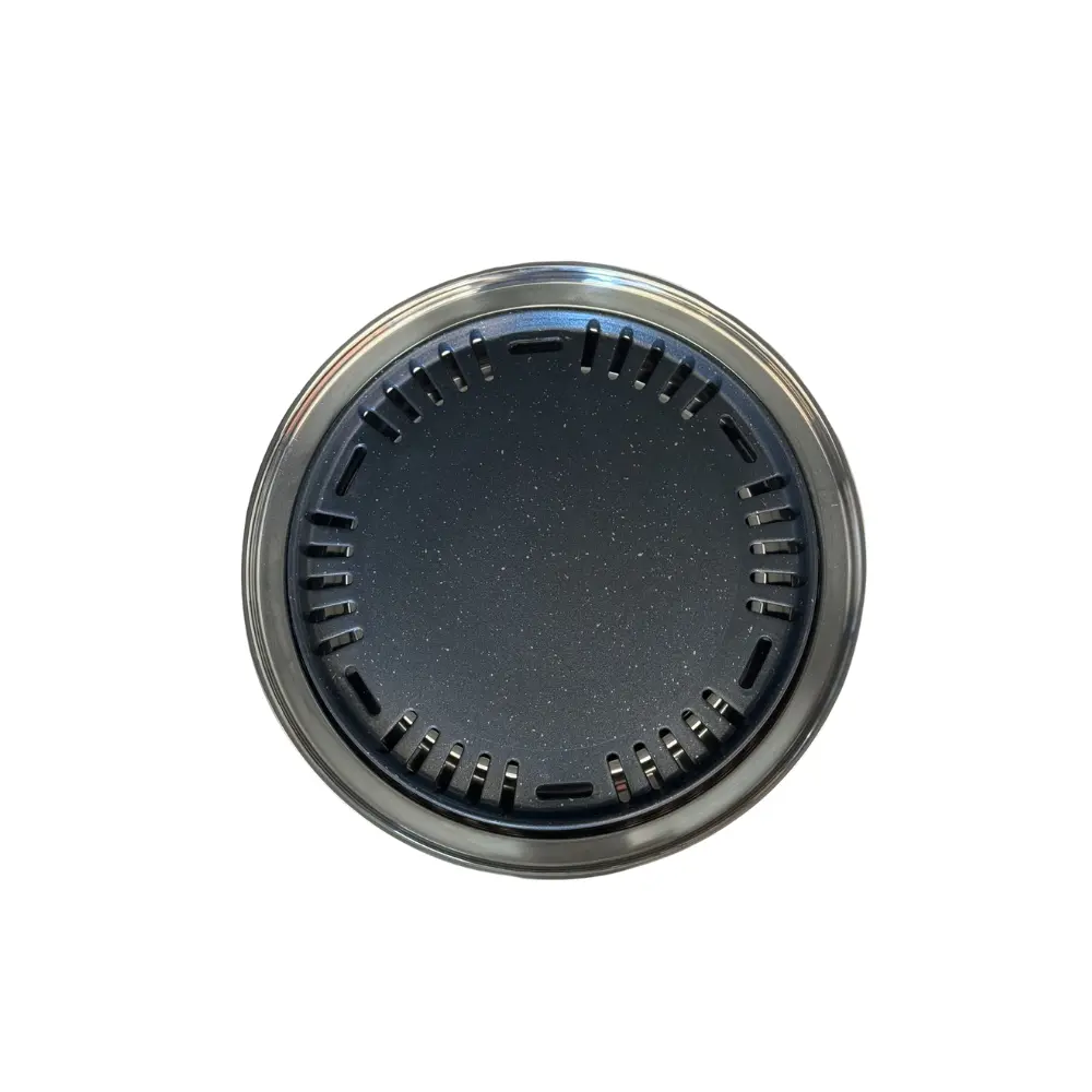 Round Hibachi Plancha Plate with Charcoal & Water Pan Support