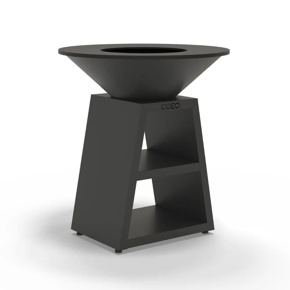 [TRIO98B] Brasero TRIO Ø98cm (Acier galvanisé laqué noir, 110cm)