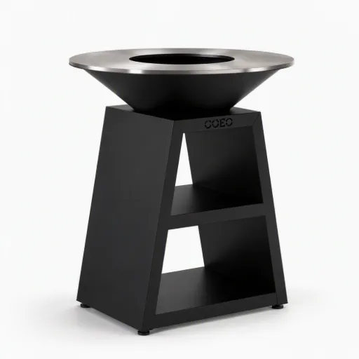 [TRIO82B2] Brasero Plancha Churrasqueira TRIO Ø82 cm (PRETO)