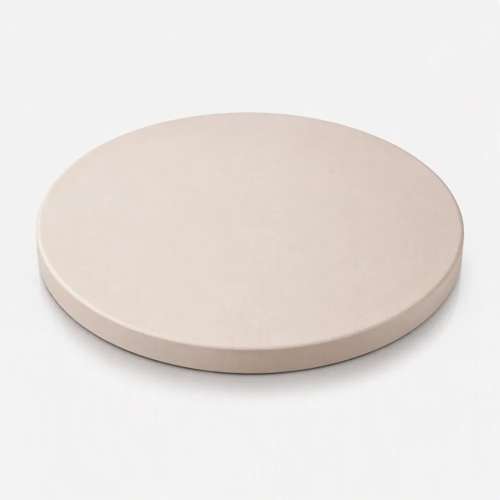 [C-A-PSQL-W] Pierre céramique déflecteur pour cuisson et pizzas - Ø36cm (blanche)
