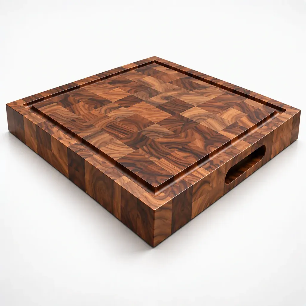 [C-A-A-ST-WOOD] Tabla de cortar y de servir de madera de testa de acacia 40 x 34,5 cm