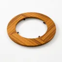 Tavolo circolare per brasero in legno