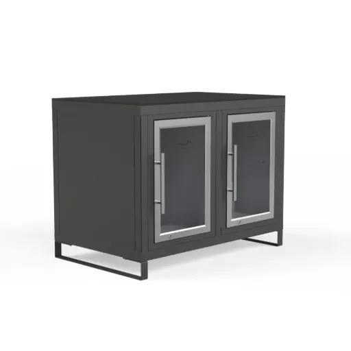 [C-U-C120-FT-2FRID-SF] 120 cm Outdoor Kitchen Module in 304 Stainless Steel (WITHOUT, BOTH, WITHOUT, SLED BASE)
